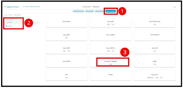 Cisco SDWAN Feature template