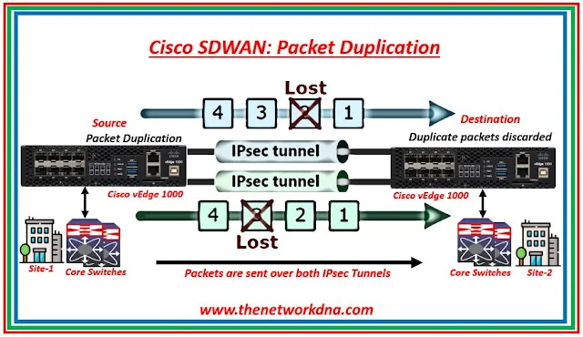 Cisco Viptela SDWAN: Packet Duplication